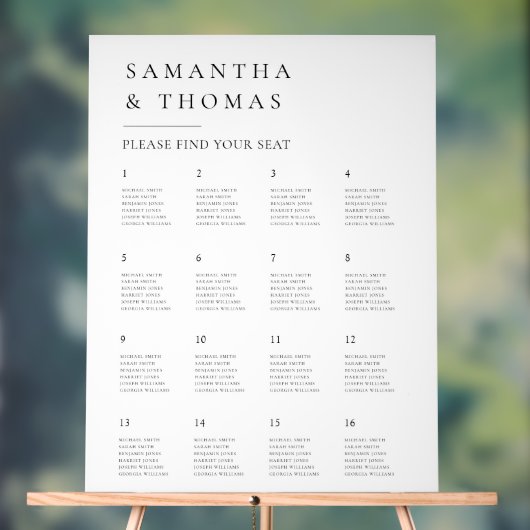 Elegante moderne minimalistische trouwkaart acryl bord (Neutraal)