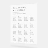 Elegante moderne minimalistische trouwkaart acryl bord (Hoek)