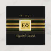 Elegante moderne minimalistische vervaagde gouden  vierkante visitekaartje (Voorkant)