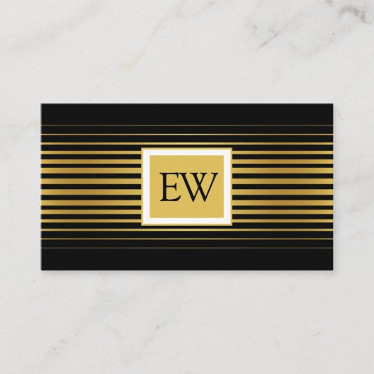 Elegante moderne minimalistische vervaagde gouden  visitekaartje (Voorkant)