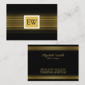 Elegante moderne minimalistische vervaagde gouden  visitekaartje (Voorkant / Achterkant)