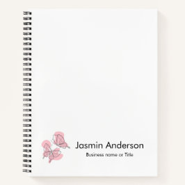 Elegante Moderne Minimalistische Vlinders Notitieboek