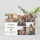 Elegante moderne minimalistische vrolijk Pasen 5 f Feestdagenkaart (Staand voorkant)