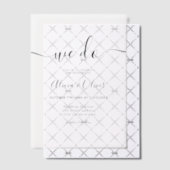 Elegante moderne minimalistische "we doen" script vellum uitnodigingen (Offset (Uitnodiging))