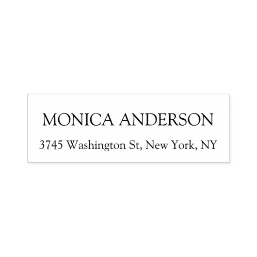 Elegante Moderne Minimalistische Wit Zelfinktende Stempel (Design)