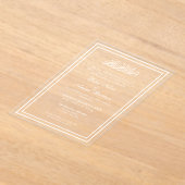 Elegante moderne minimalistische witte islamitisch acryl uitnodigingen (Laagn)