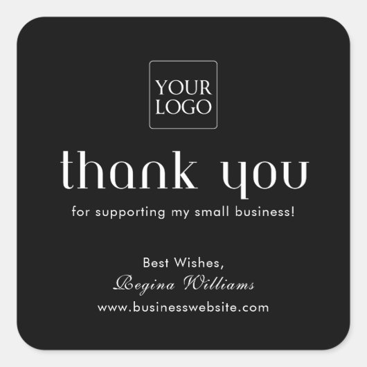 Elegante moderne minimalistische zakelijke Logo da Vierkante Sticker (Voorkant)