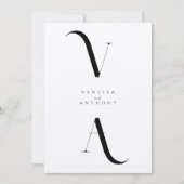 Elegante moderne minimalistische zwart en Ecru bru Kaart (Voorkant)