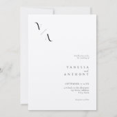 Elegante moderne minimalistische zwart en Ecru bru Kaart (Achterkant)