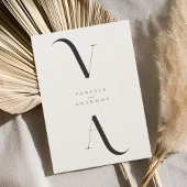 Elegante moderne minimalistische zwart en Ecru bru Kaart