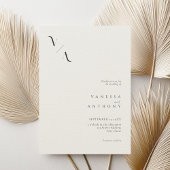 Elegante moderne minimalistische zwart en Ecru bru Kaart