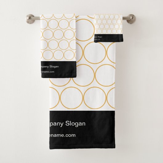 Elegante moderne minimalistische zwart-witte Logo Bad Handdoek (Insitu)