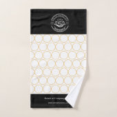 Elegante moderne minimalistische zwart-witte Logo Bad Handdoek (Handdoek)