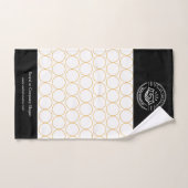 Elegante moderne minimalistische zwart-witte Logo Bad Handdoek (Handdoek)