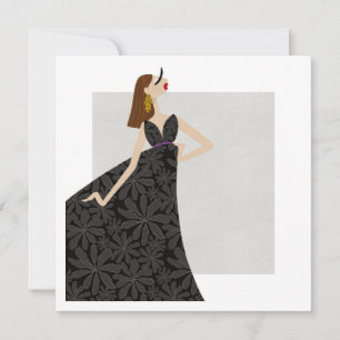 Elegante moderne mode-illustratiekaart kaart