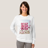 Elegante moderne moeder, beste moeder ooit roze bl t-shirt (Voorkant volledig)