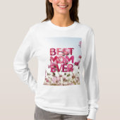 Elegante moderne moeder, beste moeder ooit roze bl t-shirt (Voorkant)