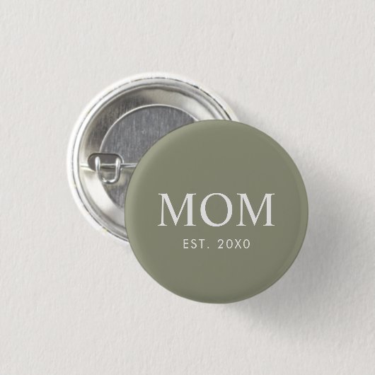 Elegante moderne moeder gevestigd ronde button 3,2 cm (Voorkant /achterkant)