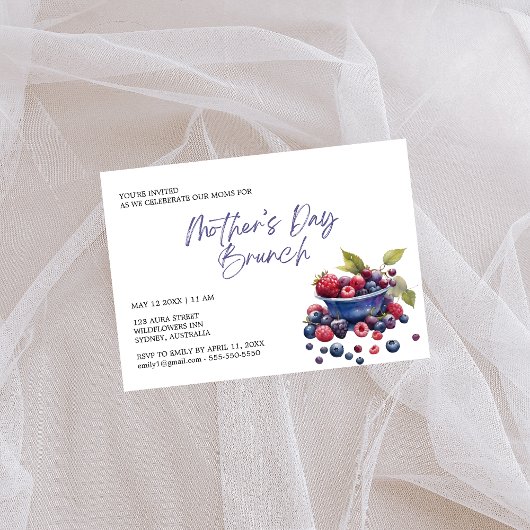 Elegante moderne Moederdag brunch Kaart