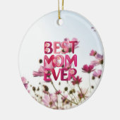 Elegante moderne moeder's beste moeder ooit roze b keramisch ornament (Links)