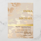 Elegante Moderne Monochrome Gouden Folie Uitnodigi Uitnodiging (Voorkant)