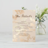 Elegante Moderne Monochrome Gouden Foliebijlage Ka Informatiekaartje (Staand voorkant)