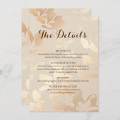 Elegante Moderne Monochrome Gouden Foliebijlage Ka Informatiekaartje (Voorkant / Achterkant)