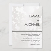 Elegante Moderne Monochrome Zilveren Uitnodiging (Voorkant)