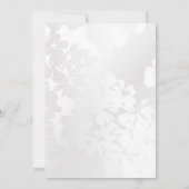 Elegante Moderne Monochrome Zilveren Uitnodiging (Achterkant)