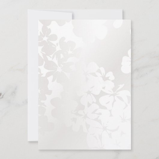 Elegante Moderne Monochrome Zilveren Uitnodiging (Achterkant)