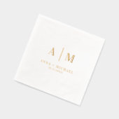 Elegante moderne monogram bruiloft servetten (Links)