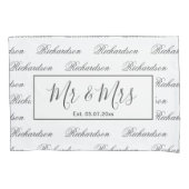 Elegante moderne monogram bruiloft souvenir cadeau kussensloop (Voorkant)