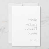 Elegante Moderne Monogram Fotobruiloft Save The Date (Achterkant)