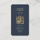 Elegante Moderne Monogram Logging Operator Donkerb Visitekaartje (Achterkant)