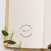 Elegante Moderne Monogram Minimalistische Aangepas Rubberstempel