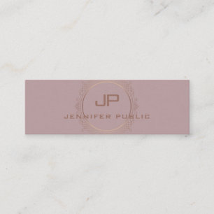 Elegante Moderne Monogram Professionele Trendy Mini Visitekaartje