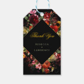 Elegante moderne moody bloemen bruiloft cadeaulabel (Voorkant)