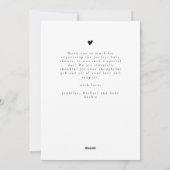 Elegante moderne multifoto collage Baby dankbaar Feestdagenkaart (Achterkant)