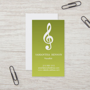 Elegante moderne muzikale sleutel Logo vocalist za Visitekaartje