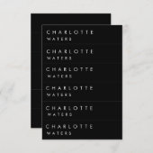 Elegante Moderne Naam Plaats Kaart (Voorkant / Achterkant)