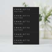 Elegante moderne naam plaatskaart aankondiging (Staand voorkant)