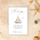 Elegante moderne nautische zeilboot dank u kaart