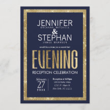 Elegante moderne Navy Blue Gold Sequin receptie