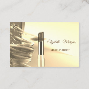 Elegante moderne nep goud, lippenstift visitekaartje