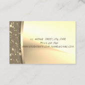 Elegante moderne nep goud, lippenstift visitekaartje (Achterkant)