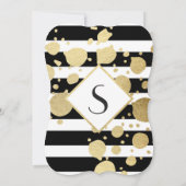 Elegante moderne nepgoud spetters en strepen kaart (Achterkant)