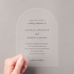Elegante Moderne Neutrale Bruiloft Acryl Uitnodigingen<br><div class="desc">Dit ontwerp maakt deel uit van een tijdloze bruiloftsinvitatieserie met delicate typografie en een schone,  minimalistische lay-out. De neutrale,  moderne esthetiek geeft het een verfijnd en gesofisticeerd gevoel,  waardoor het prachtig combineert met zowel zachte als felle kleuren bruiloftspalettes.</div>