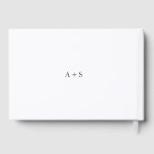 Elegante Moderne Neutrale Bruiloft Gastenboek (Achterkant)