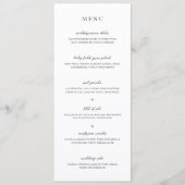 Elegante Moderne Neutrale Bruiloft Menu (Voorkant)