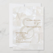 Elegante moderne neutrale bruine bruiloft kaart (Voorkant)